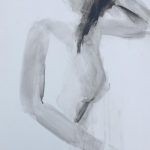 Figura con pelo largo 75x55 tinta china sobre papel 2017
