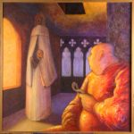 04 Punto de Encuentro, 1998. Acrílico sobre tela (120 x 120 cm.)
