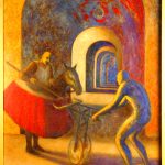 05 Ensayo General, 1997. Acrílico sobre tela (120 x 100 cm.)