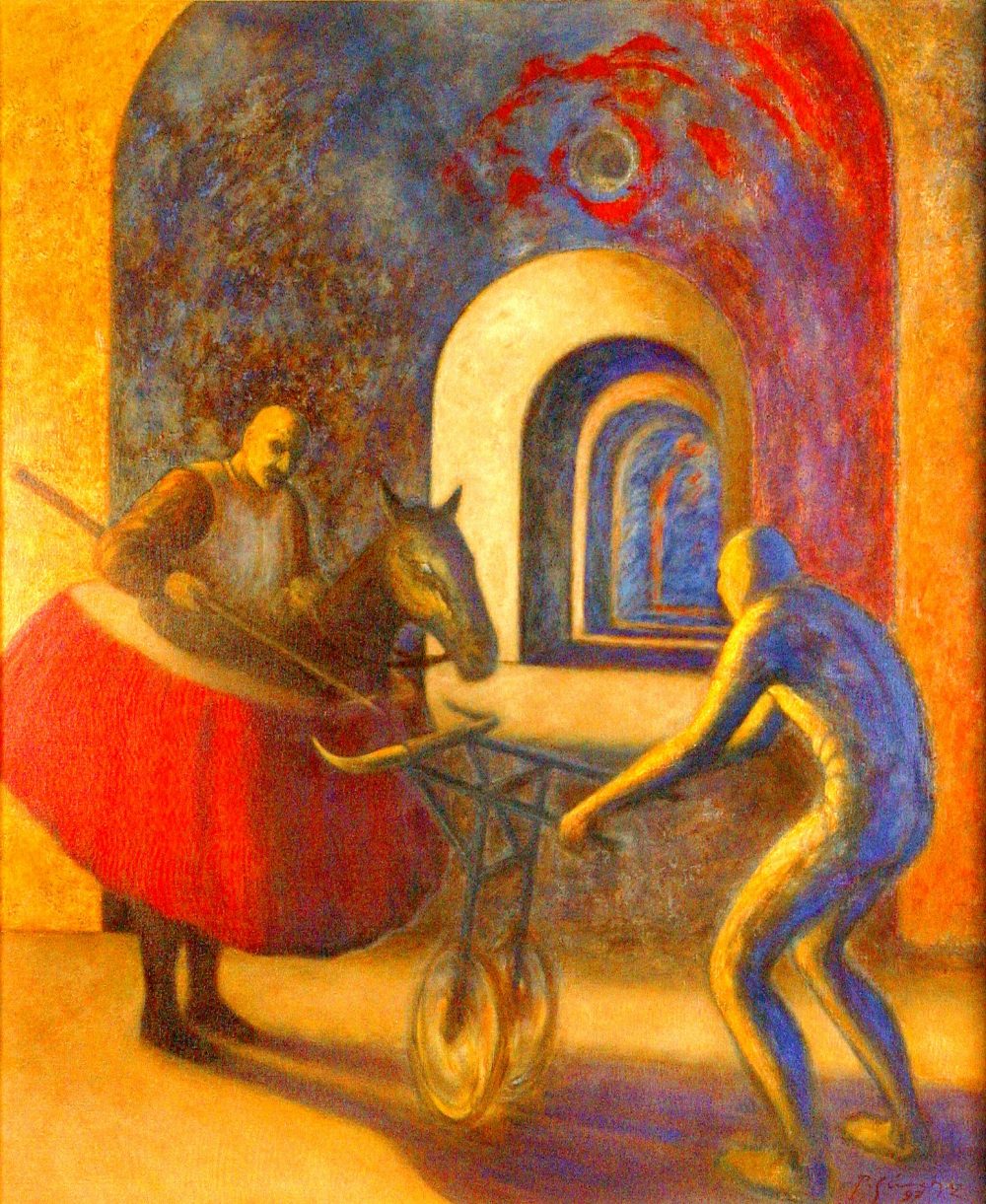 05 Ensayo General, 1997. Acrílico sobre tela (120 x 100 cm.)1