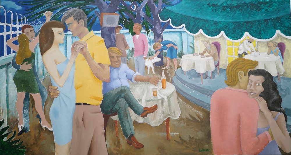 2019 Homenaje a Aznavour Oleo tela 80 x 150 cm