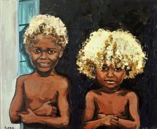 Niños indígenas de las islas Salomón