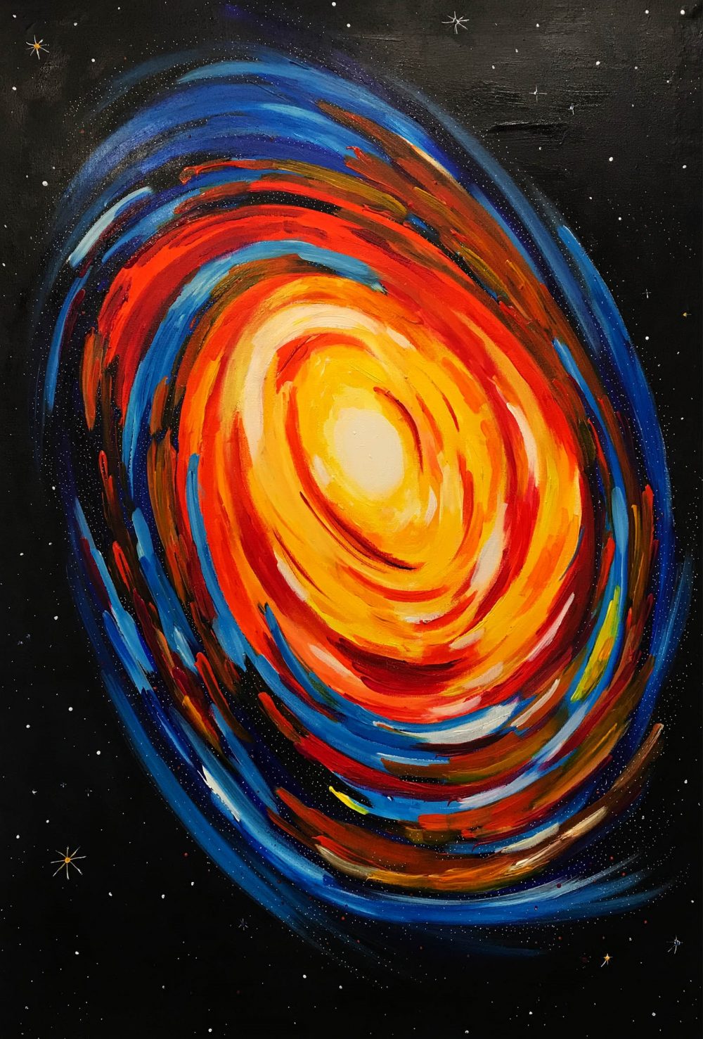 galaxia espiral anaranjada