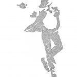 Mickael Jackson, , feutre noir sur canson, 20x30cm, 200 euros