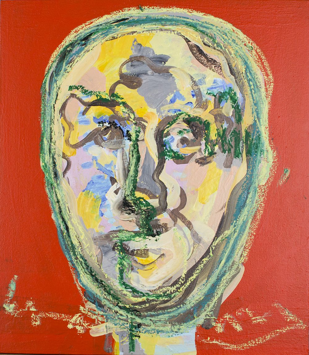retrato 59 Acrílico y oleo sobre tela con gesso montada en panel de madera 46 cm x 40 cm año 2022 Valor artista 980.000