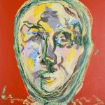 retrato 59 Acrílico y oleo sobre tela con gesso montada en panel de madera 46 cm x 40 cm año 2022 Valor artista 980.000